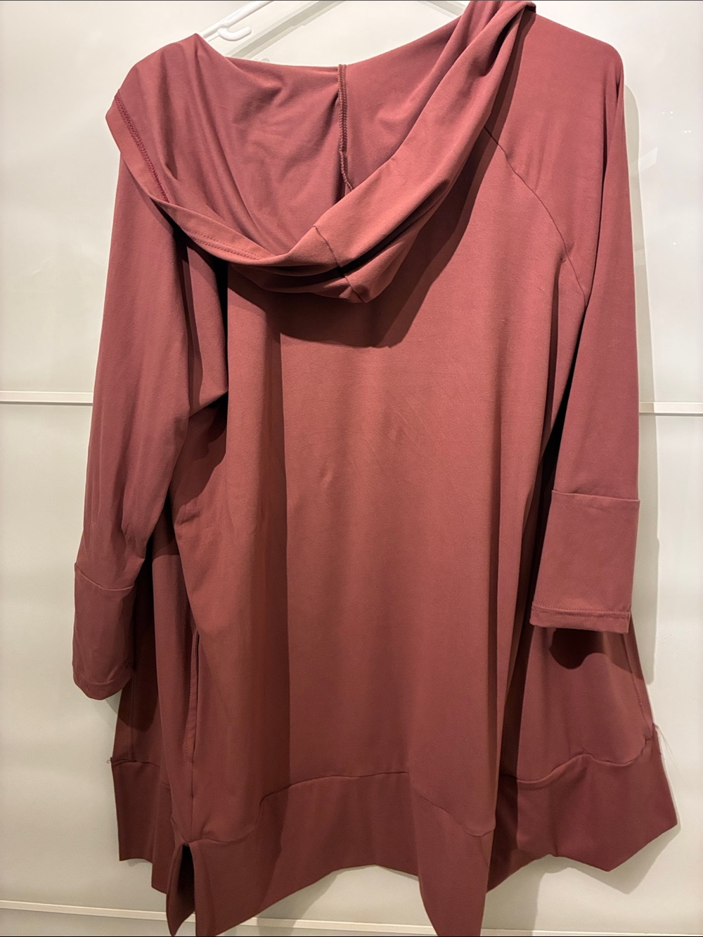 Dusty Rose Hooded Open Cardigan - Picture 5 of 5